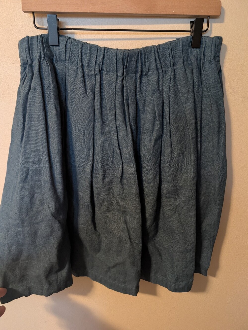 Not Perfect Denim Blue Linen Casual Skirt Size Medium / Large